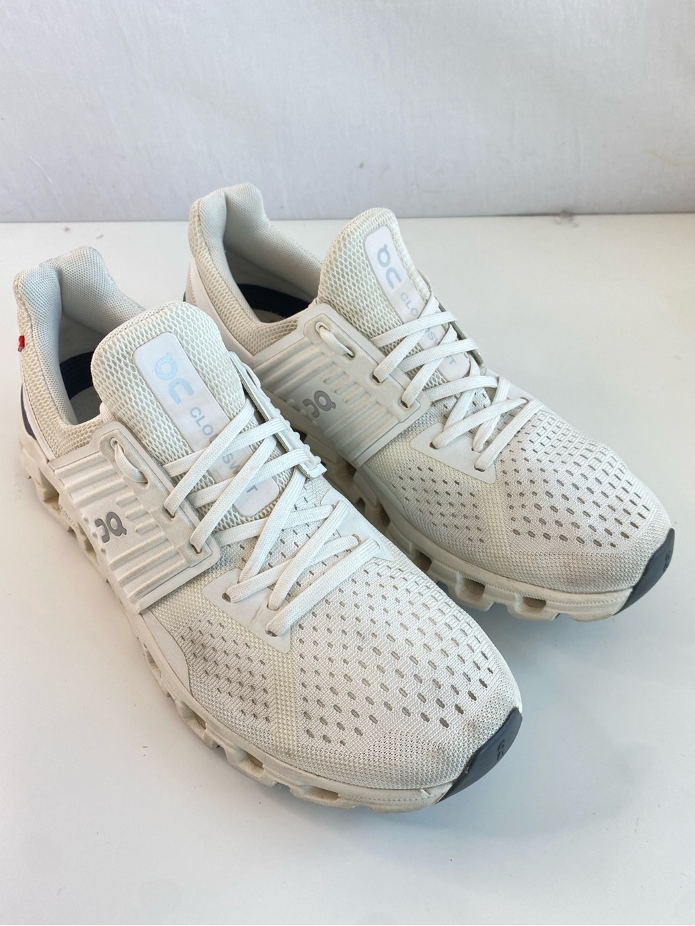 On Running White/ Off White Cloudswift 4 Knit Runner Lace up Shoes size 8 Helion - Picture 5 of 15